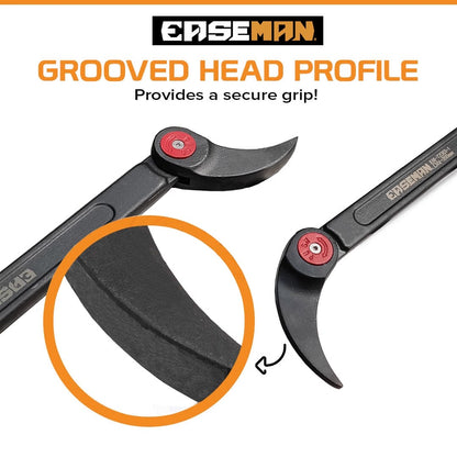 EASEMAN 8''-48''Indexing Pry Bar EXTENDABLE HANDLE