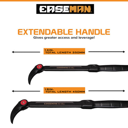 EASEMAN 8''-48''Indexing Pry Bar EXTENDABLE HANDLE